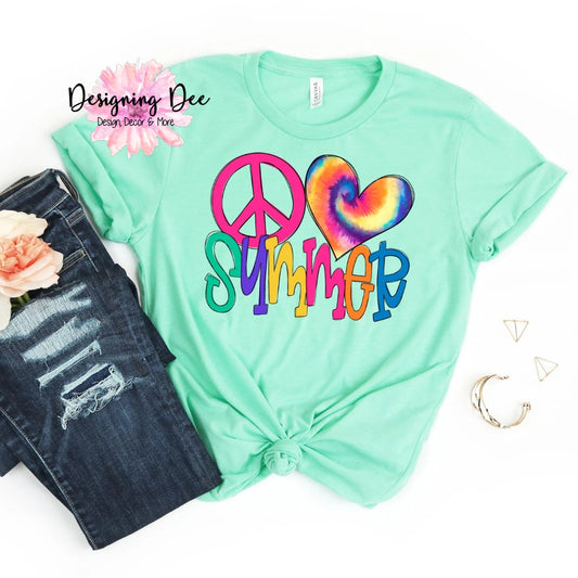 Peace Love Summer Graphic T-shirt
