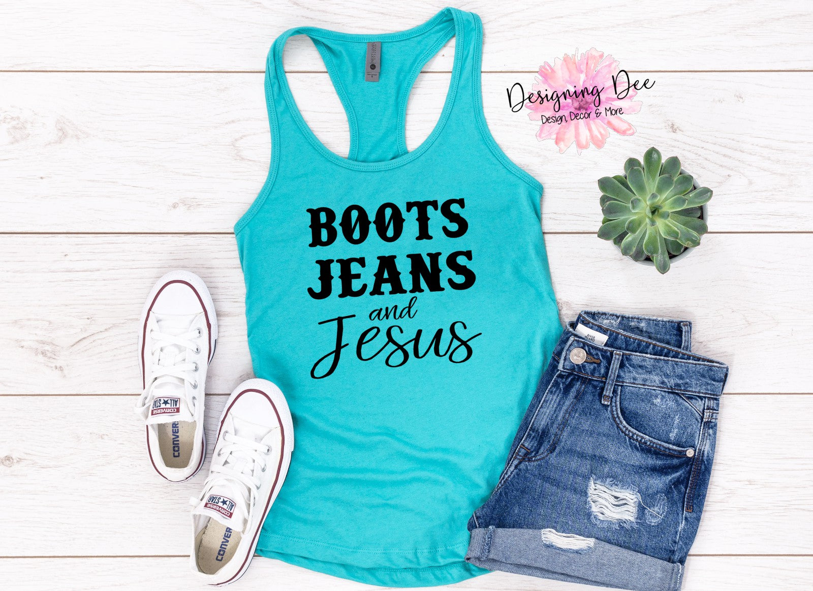 Boots Jeans and Jesus Tank