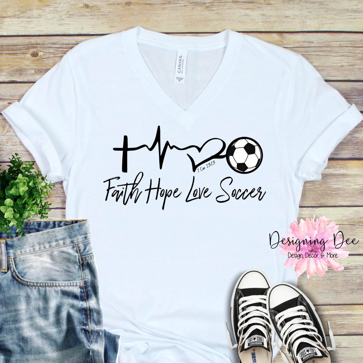 Soccer Mom Shirt, Faith Hope & Love Soccer Shirt