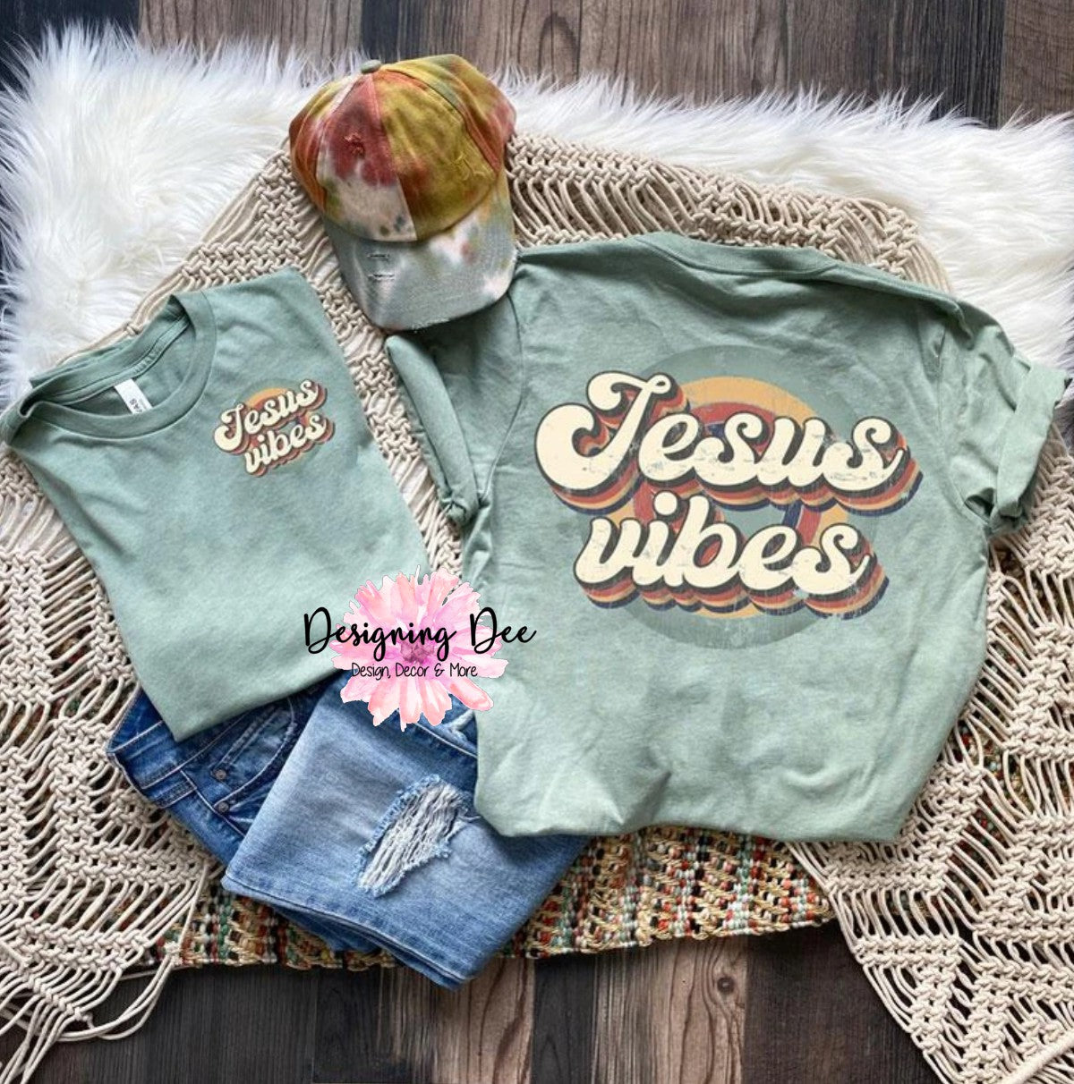 Jesus Vibes Christian Graphic T-shirt