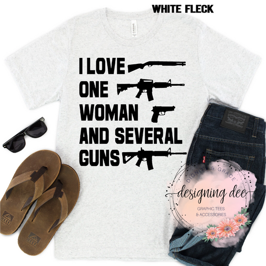 I Love One Woman and Several Guns Men's Graphic T-Shirt