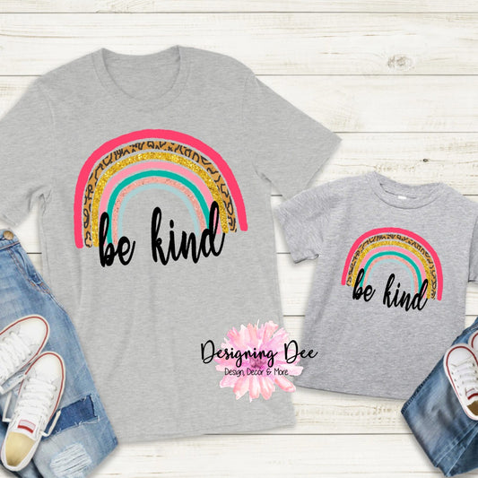Be Kind Rainbow Graphic Tee