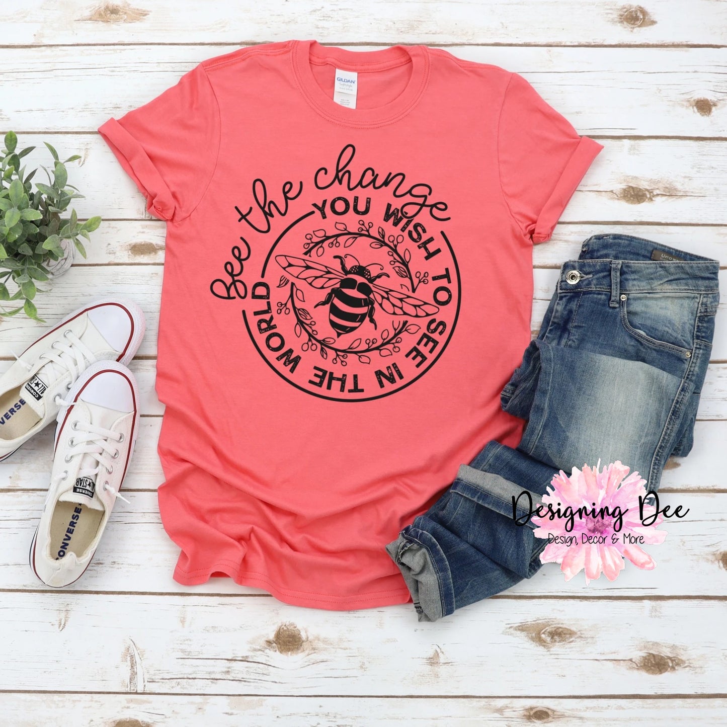 Bee The Change Graphic T-Shirt