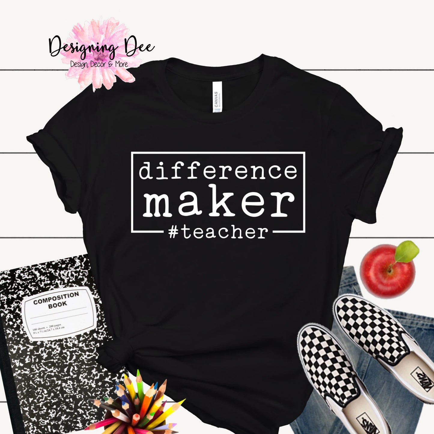 Difference Maker Teacher T-Shirt, Teacher Appreciation Gift