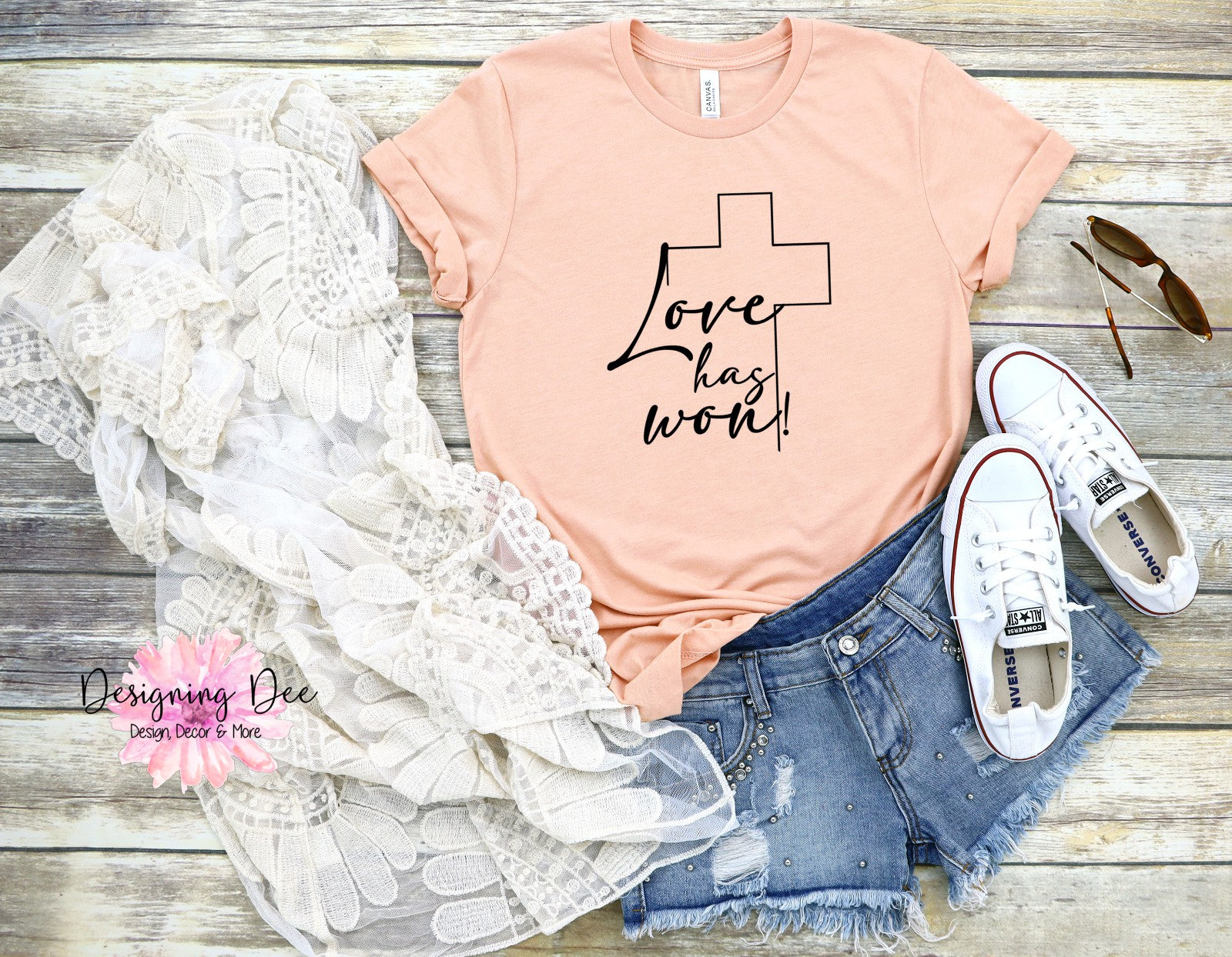 Love Has Won Women's Christian T-Shirt – Designing Dee